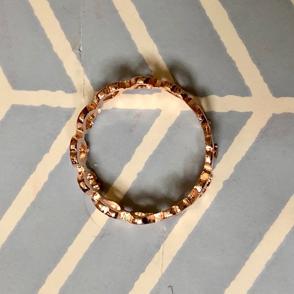 Rose Gold Open Heart Ring - Picture 7 of 7